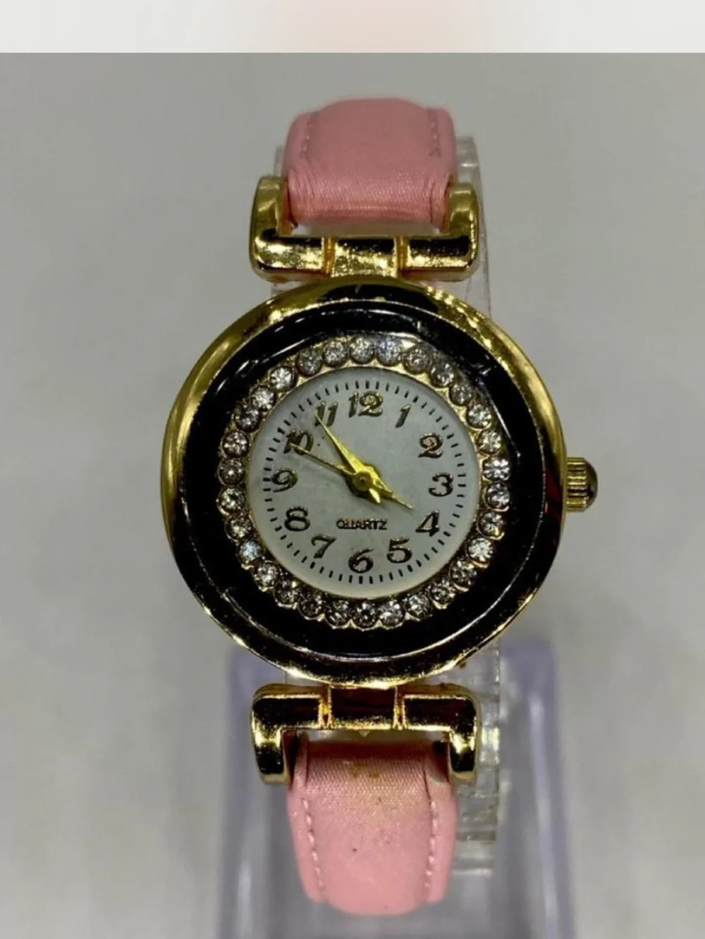 *** Women's ^^^ Plush Pink ^^^  Iced Crystal Accent Quartz Watch ***
